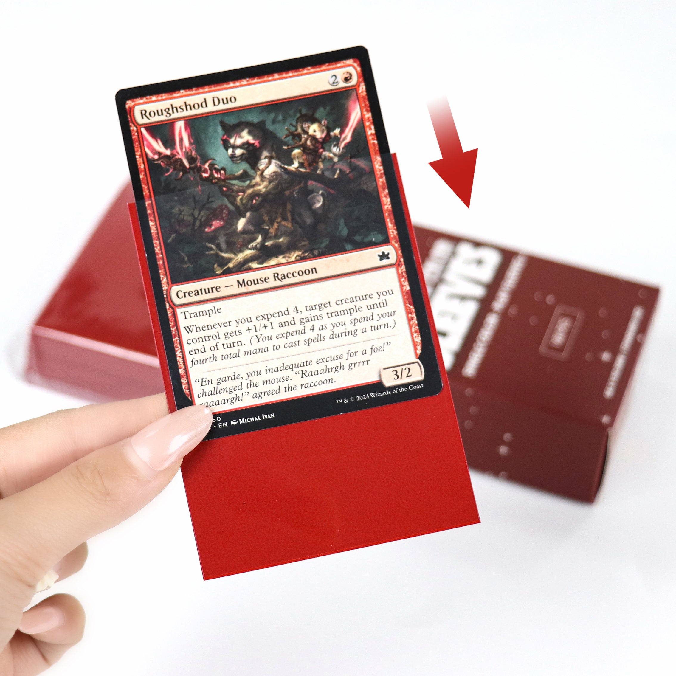cardcosmos - Protège cartes mats premium rouge | 100stk