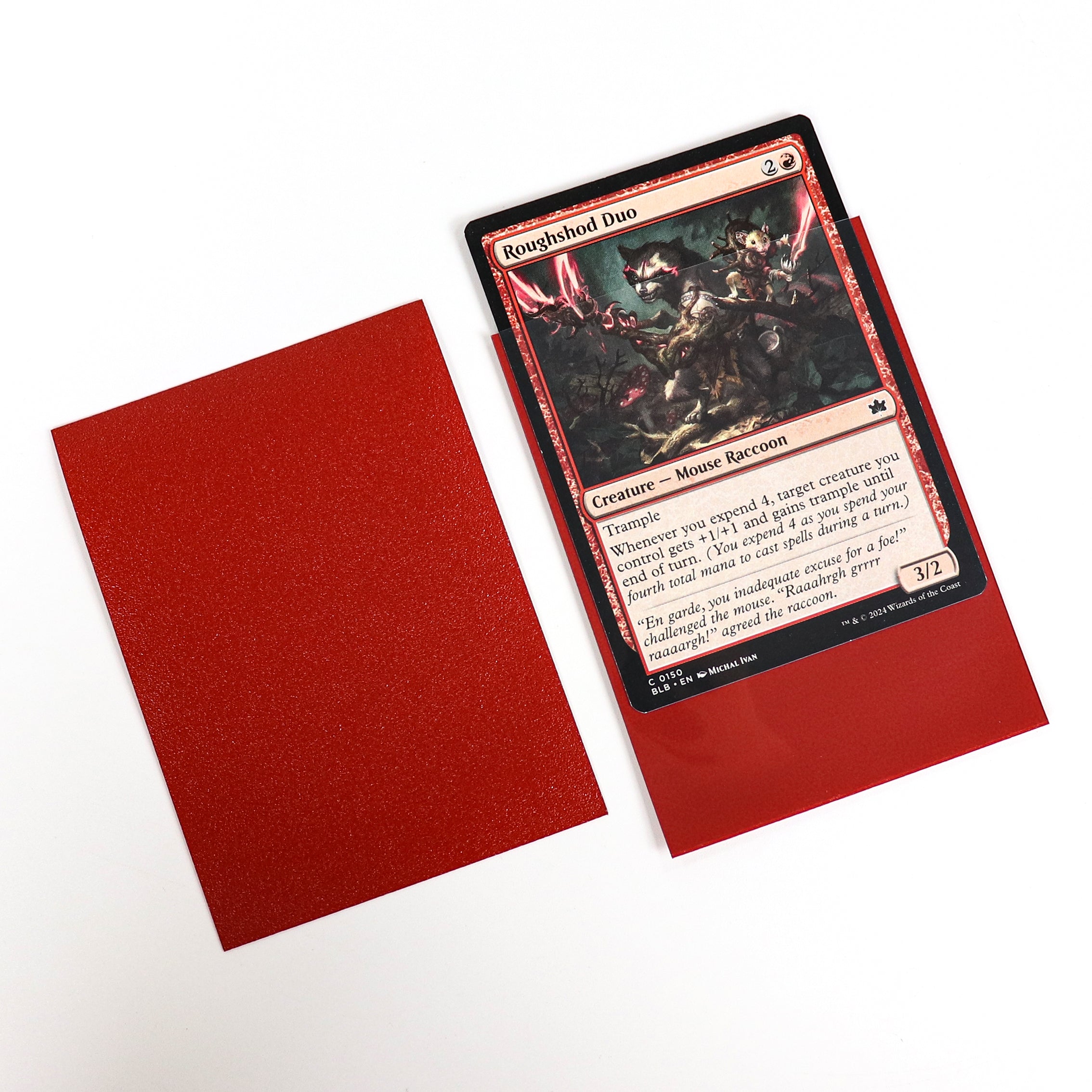 cardcosmos - Protège cartes mats premium rouge | 100stk