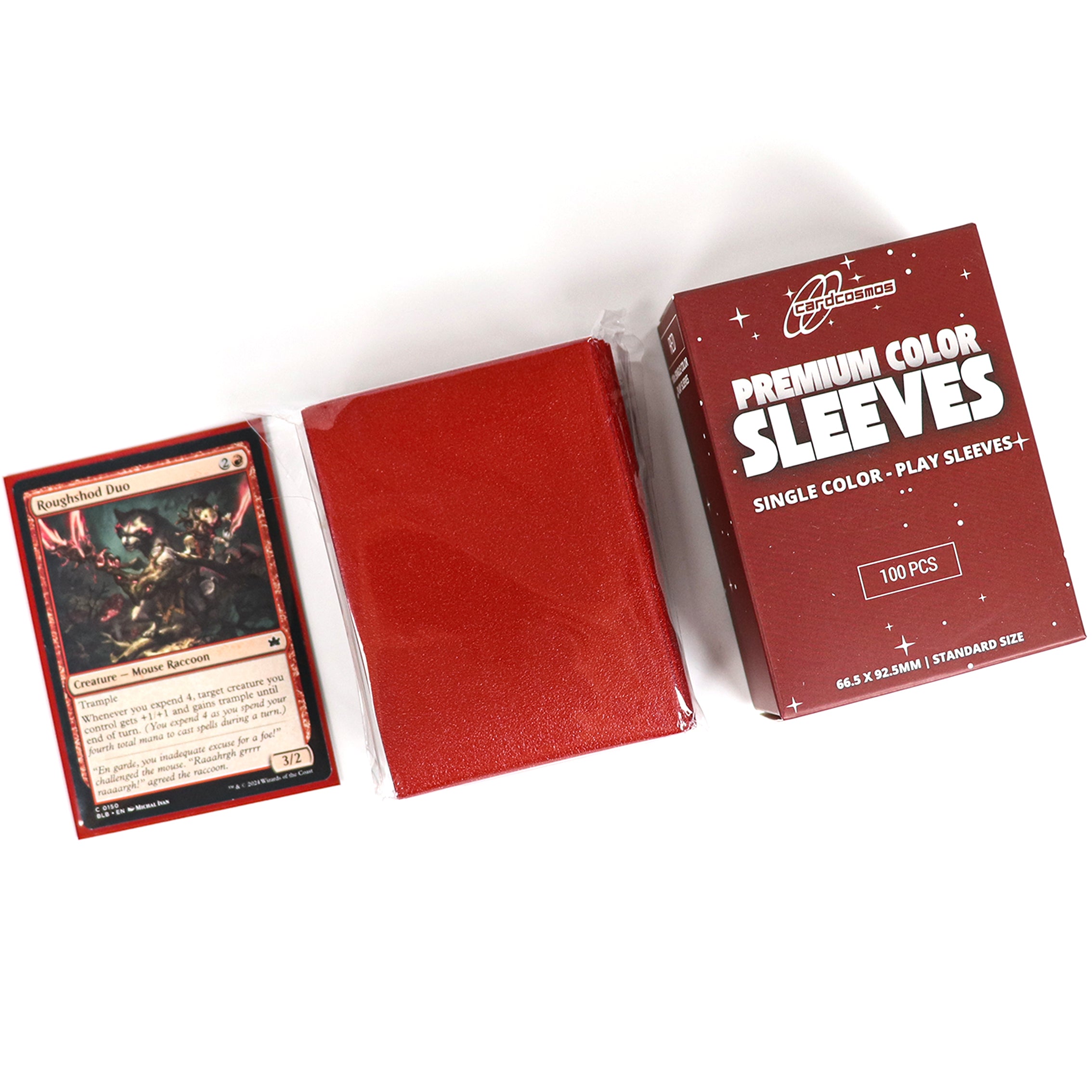 cardcosmos - Protège cartes mats premium rouge | 100stk