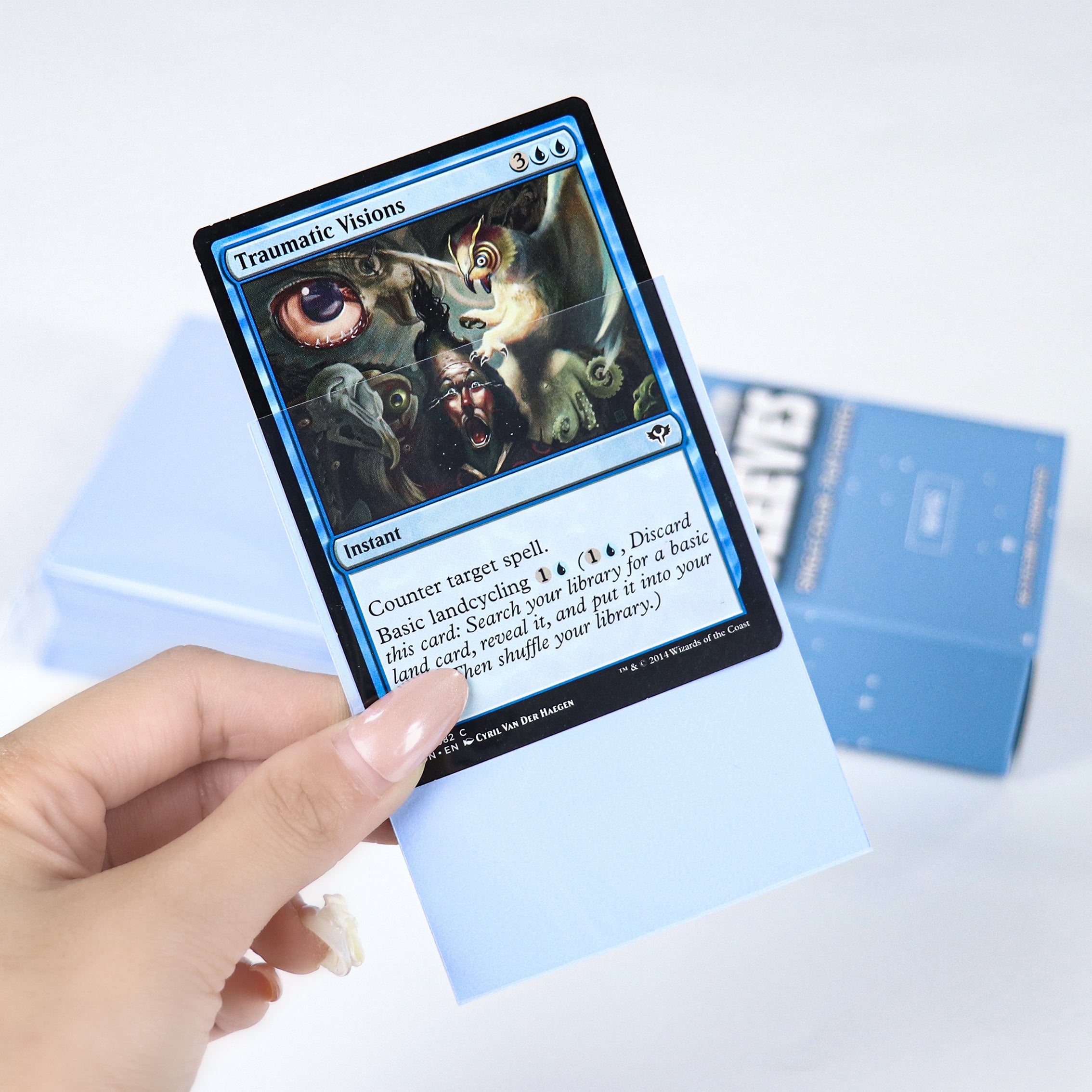 cardcosmos - Protège cartes mats premium bleu clair | 100stk