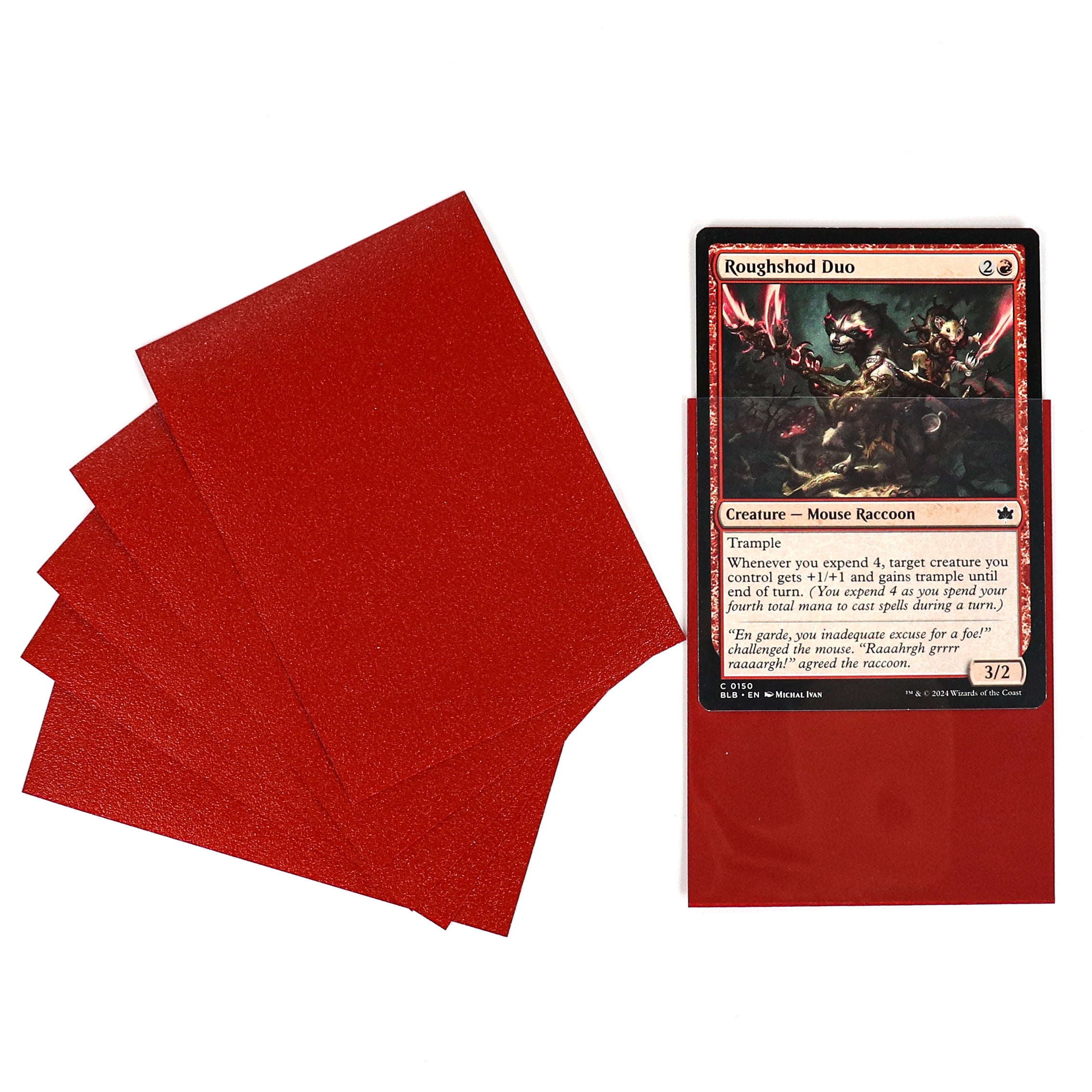 cardcosmos - Protège cartes mats premium rouge | 100stk