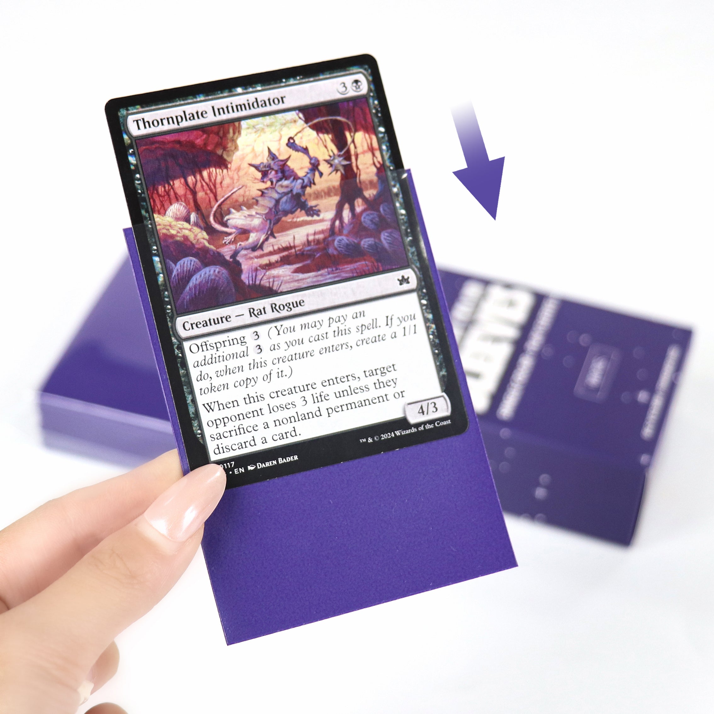 cardcosmos - Protège cartes mats premium violet | 100stk