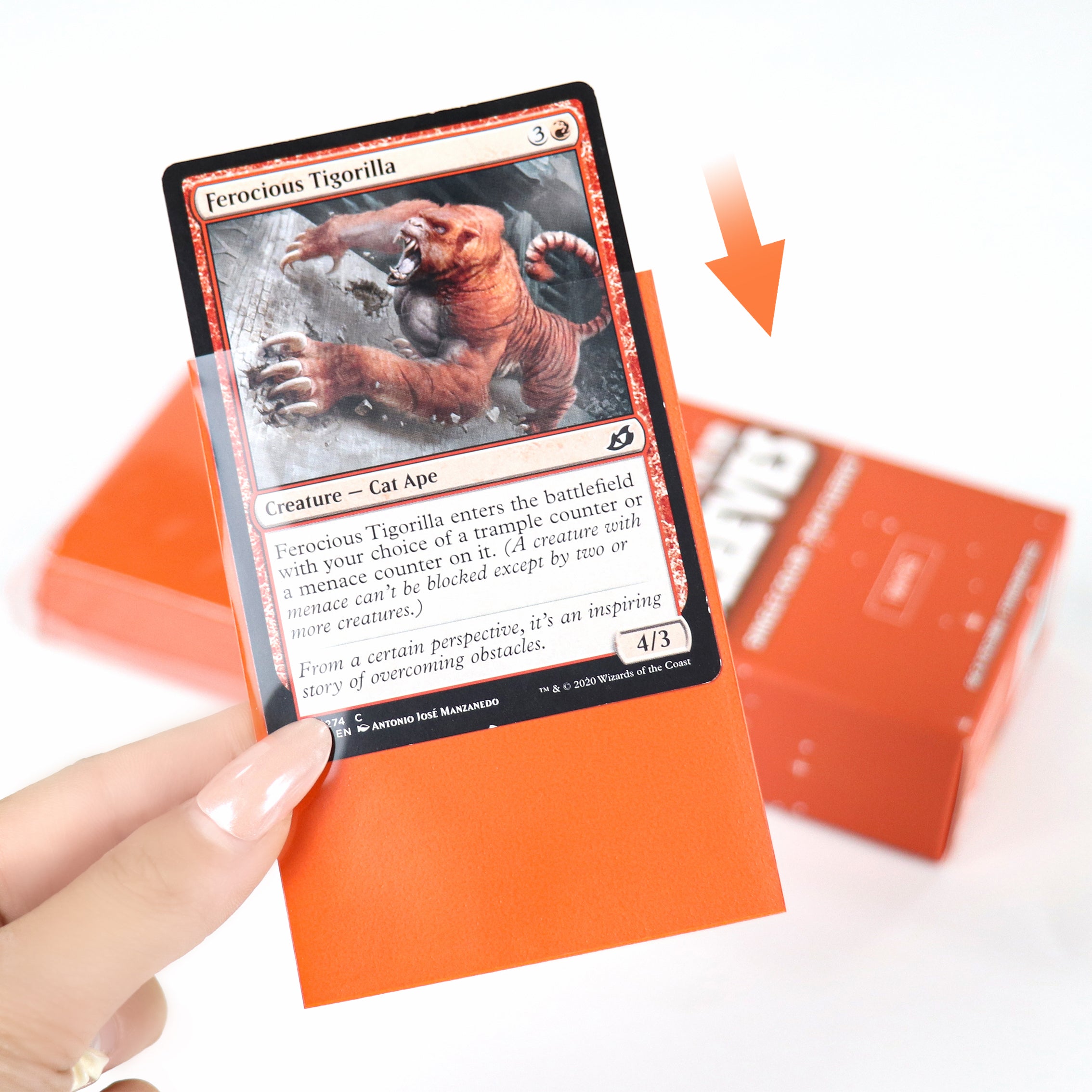 cardcosmos - Protège cartes mats premium orange | 100stk