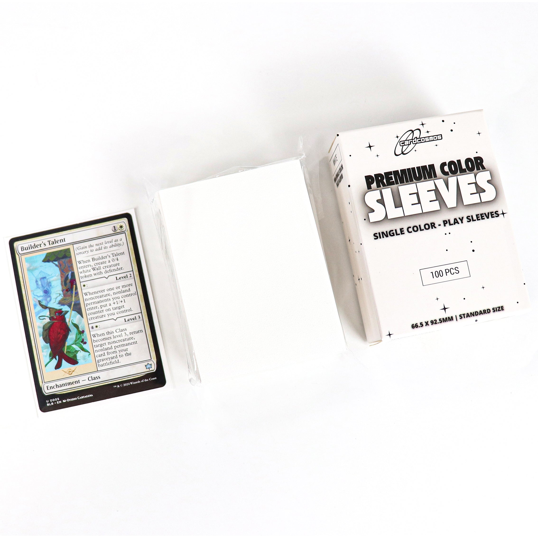 cardcosmos - Protège cartes mats premium blanc | 100stk