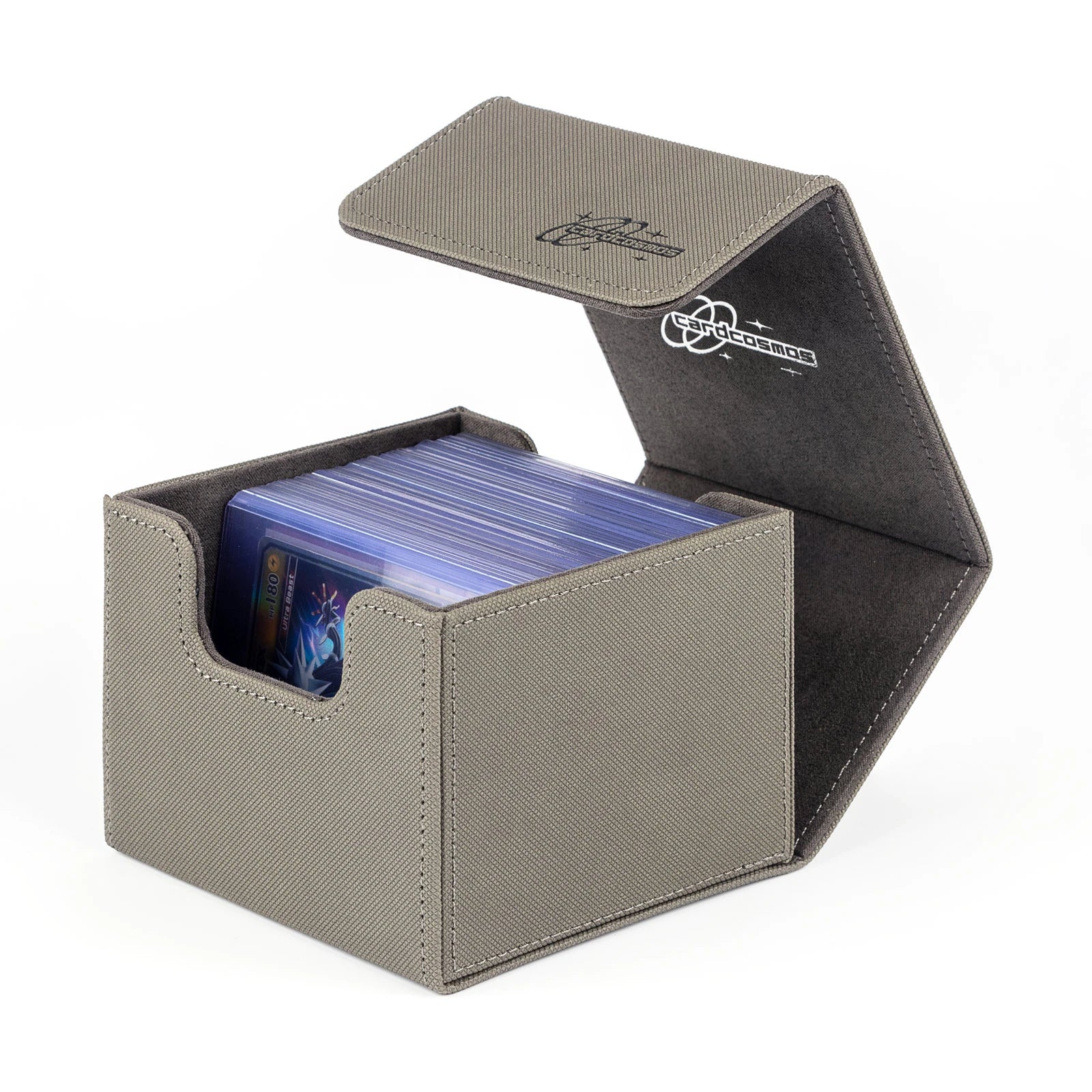 cardcosmos - Boîte de deck premium Toploader 60+ - Gris