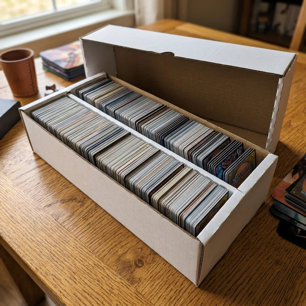 cardcosmos Kartenbox für 2000 Karten – Storage Box mit 2 Reihen