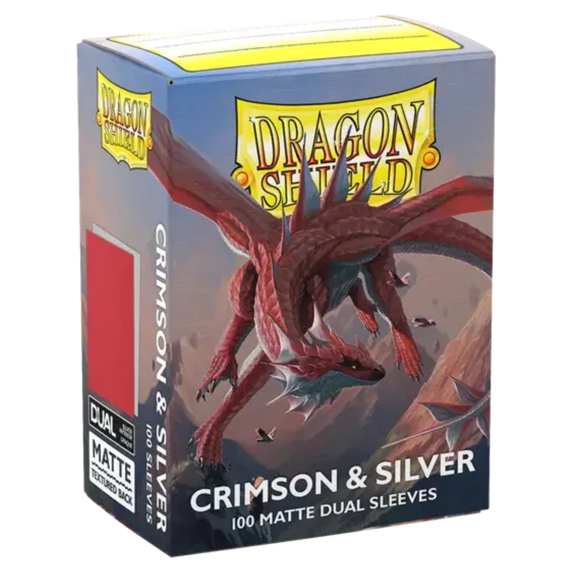Dragon Shield Protège cartes – Dual Matte Cramoisi & Argent (100 pièces)
