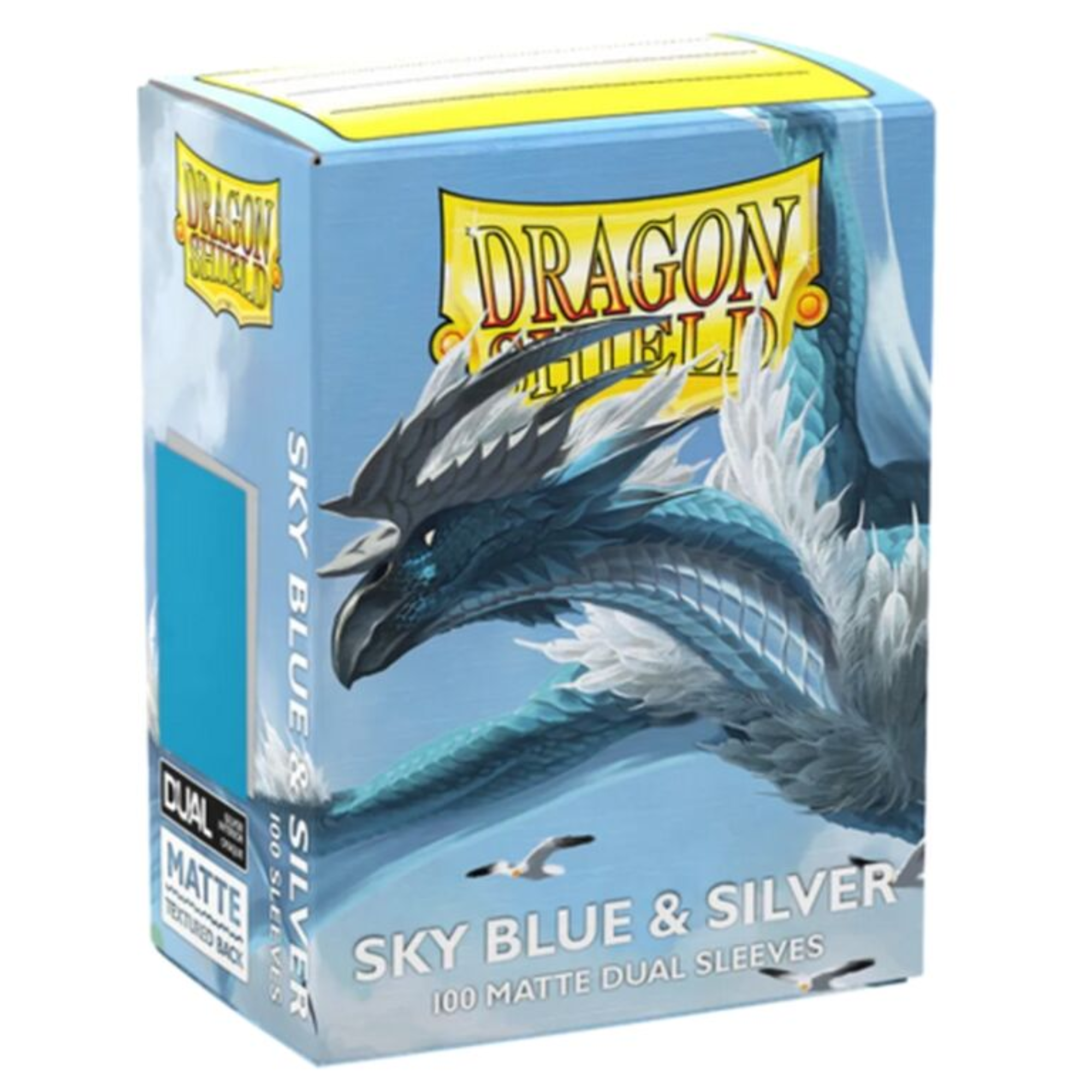 Dragon Shield Protège cartes – Dual Matte Bleu ciel & Argent (100 pièces)