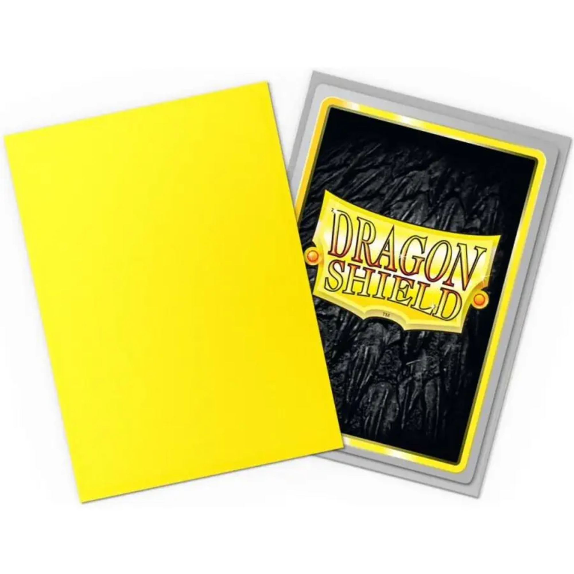 Dragon Shield Protège cartes – Dual Matte Jaune & Argent (100 pièces)