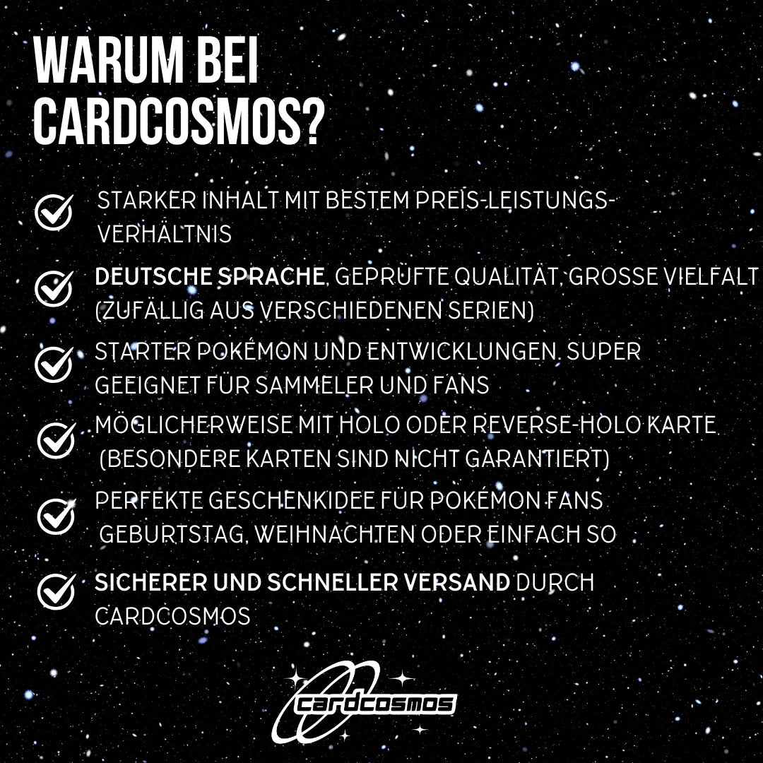 Pokémon Set de cartes Allemand – 20 cartes Pokémon de départ & Mega-Entwicklung – Assemblage aléatoire