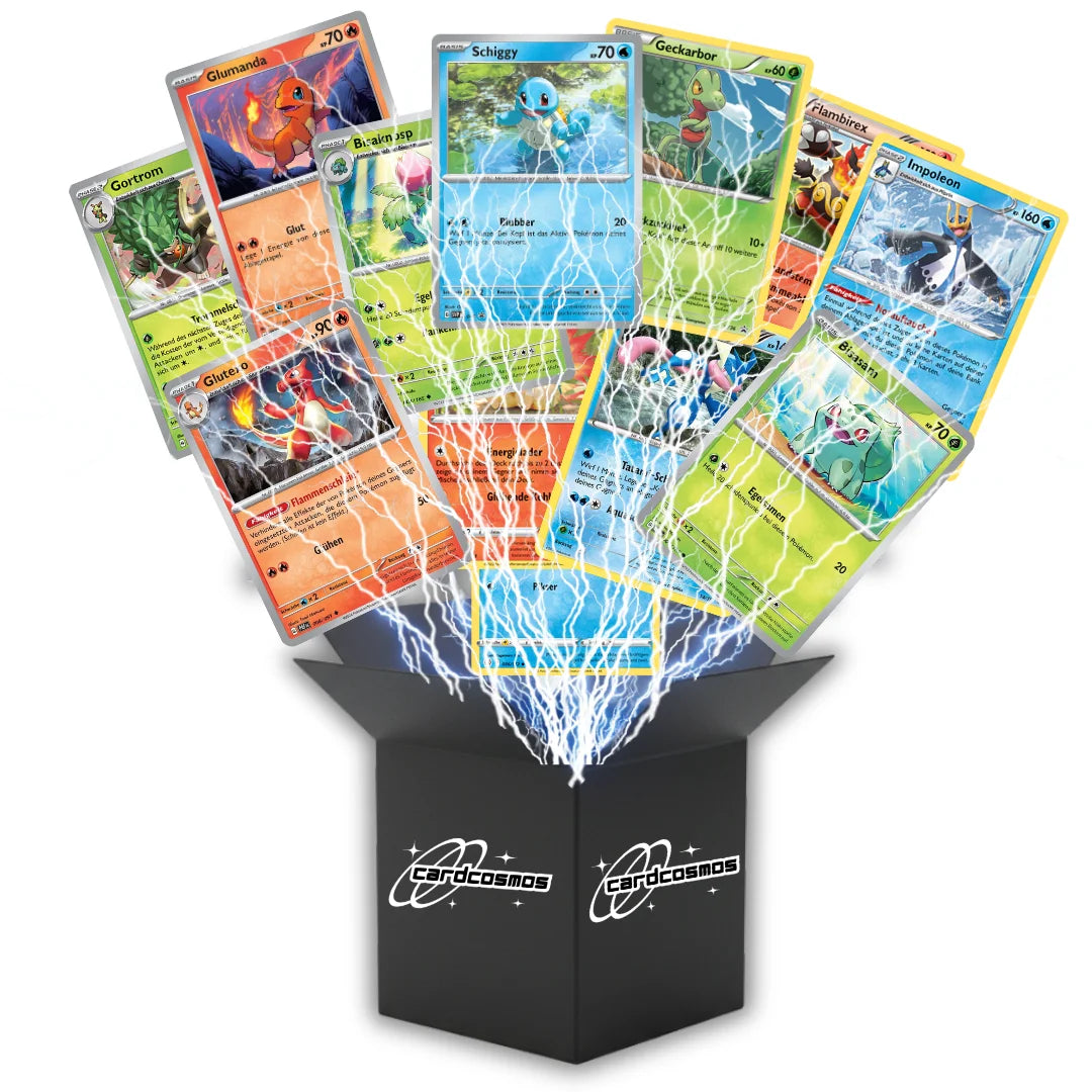 Pokémon Set de cartes Allemand – 20 cartes Pokémon de départ & Mega-Entwicklung – Assemblage aléatoire