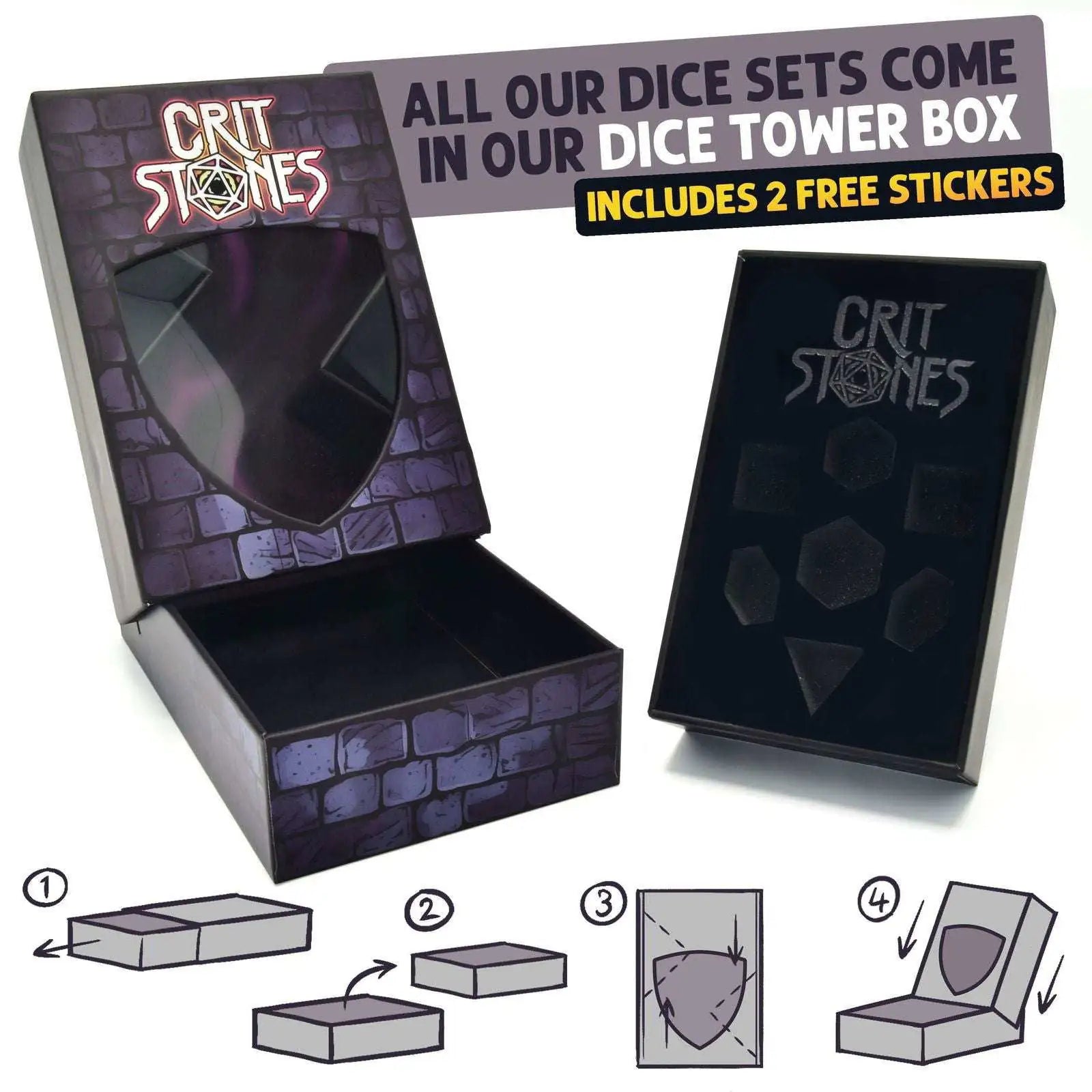 Glassstaff - Infernal Iron Metal RPG Dice Set - CritStones Dice