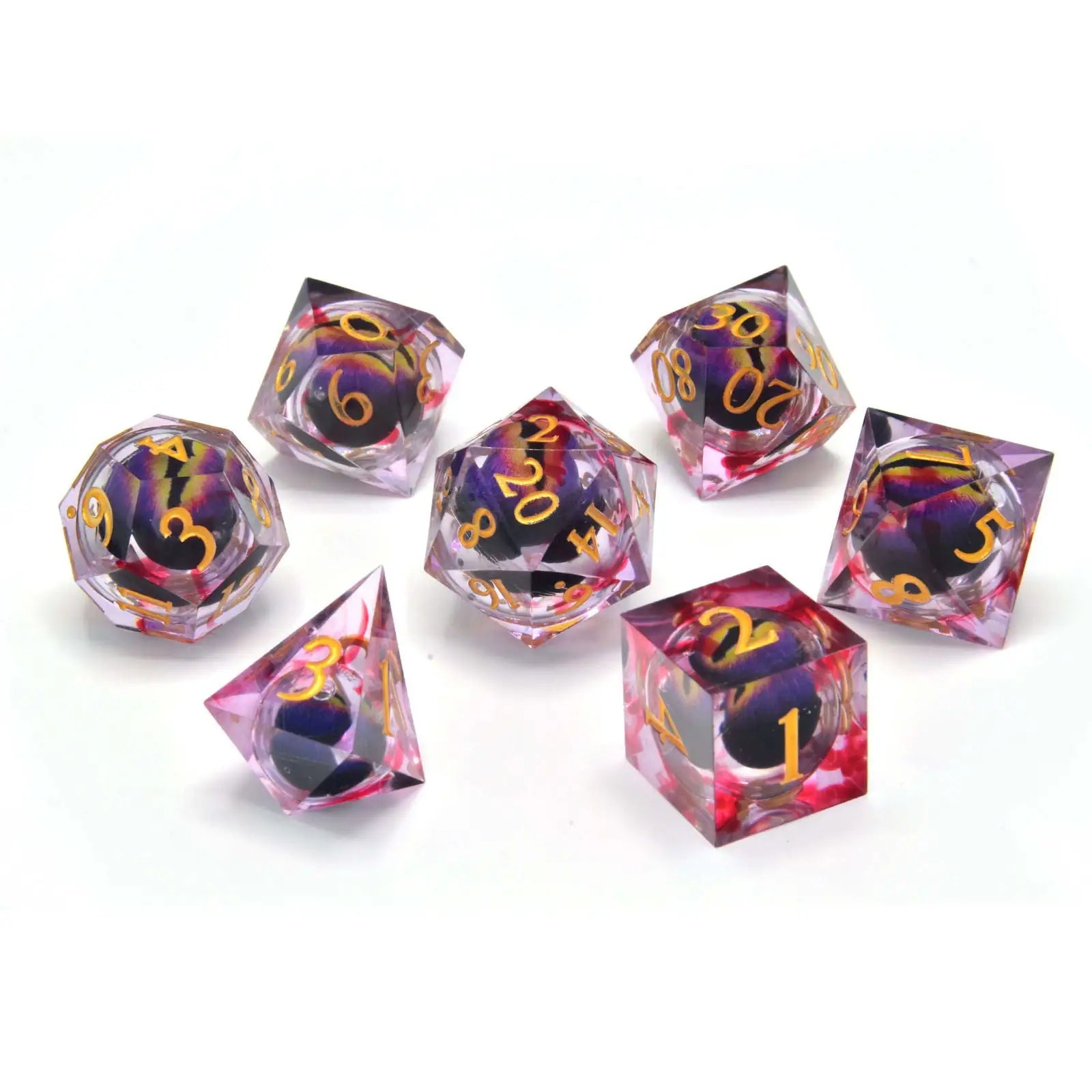 Glassstaff - Visions of the Void Floating Eye RPG Dice Set - CritStones Dice