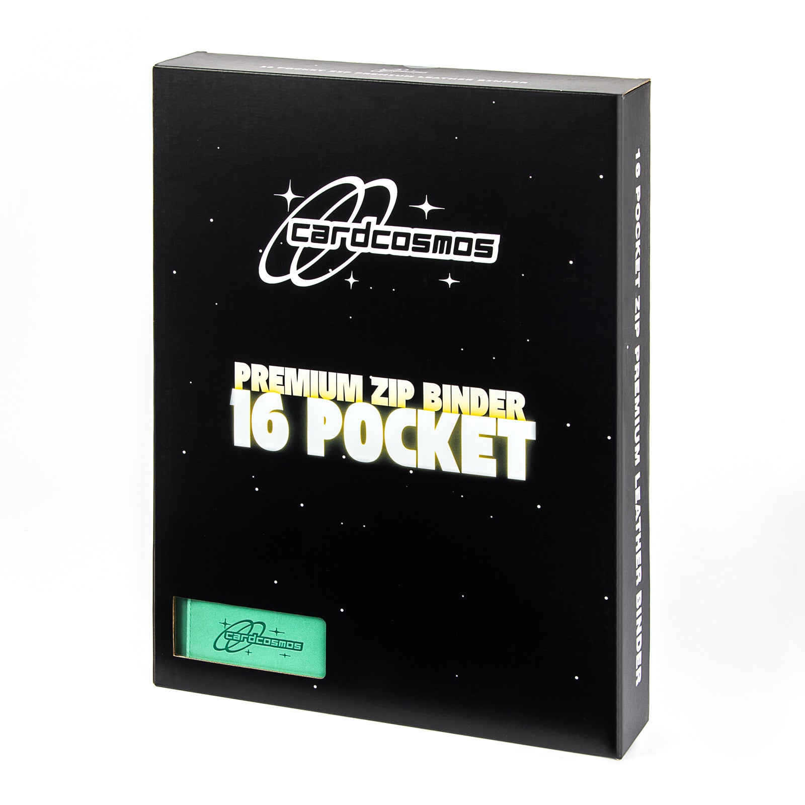 cardcosmos - Classeur premium en cuir XXL 16 pochettes zippé - Mint