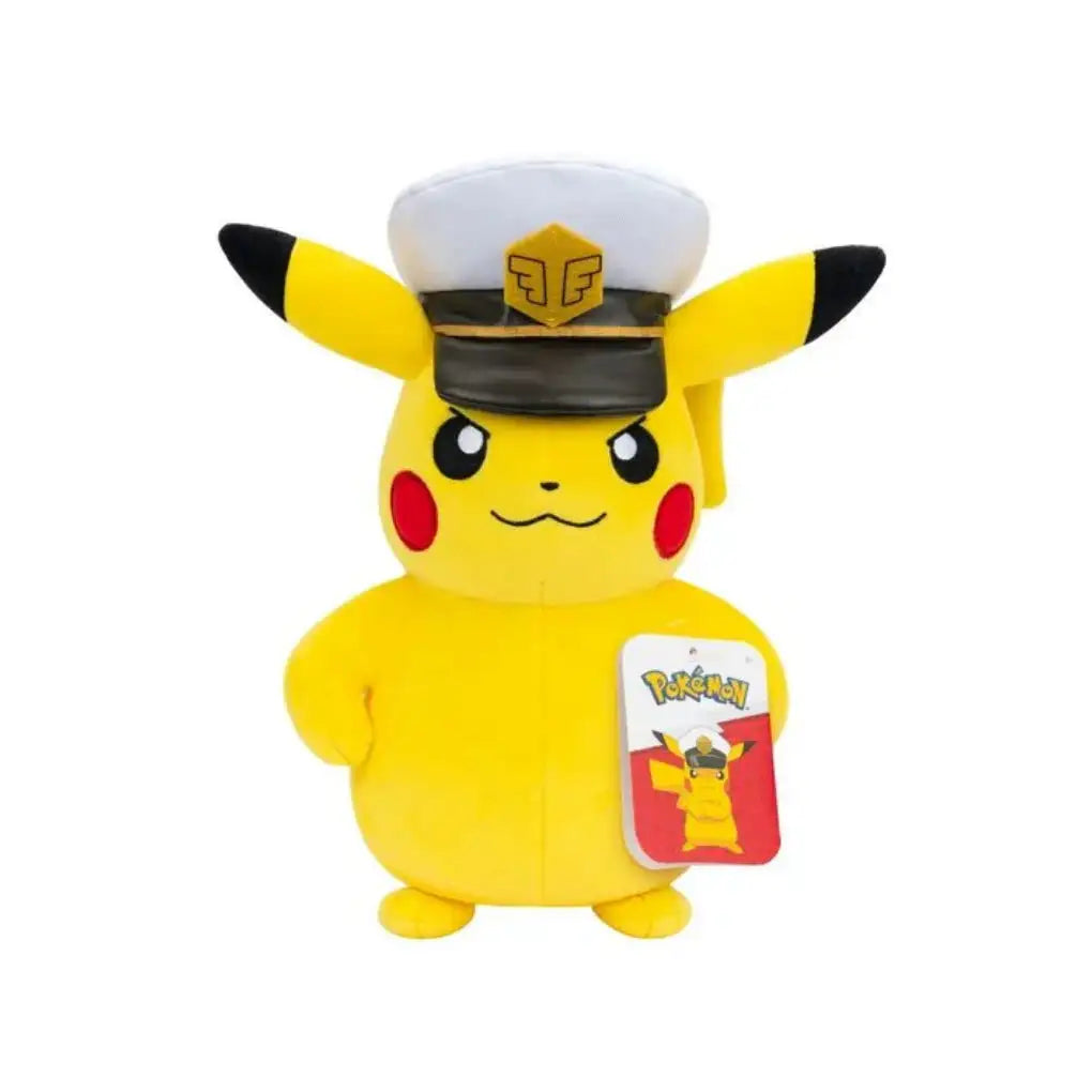 Pokémon – Captain Pikachu Plüsch 20 cm (Jazwares)