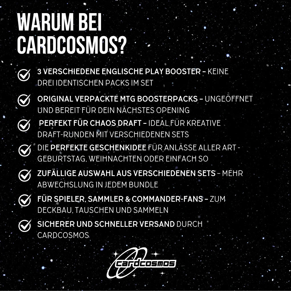 Magic: The Gathering Set Mystère de boosters de jeu Anglais – 3 boosters aléatoires différents
