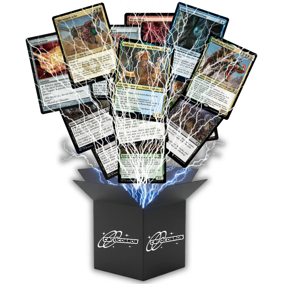 Magic: The Gathering Card Set German – 50 cards incl. 4 Rares & 1 Foil + 100 Card Sleeves