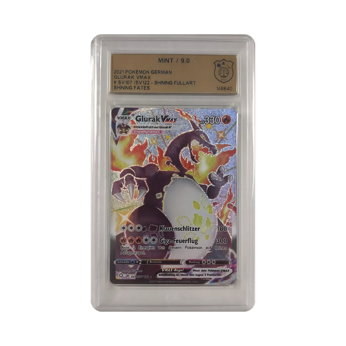 Pokémon - Glurak VMAX Shiny Full Art SV107/SV122 (Shining Fates) – GSG 9 Mint