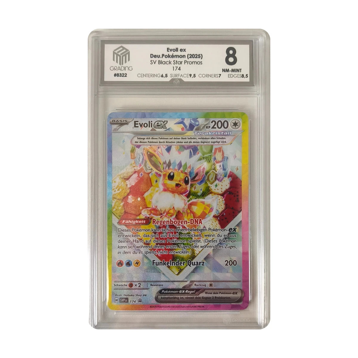 Pokémon - Evoli ex Promo #174 (SV Black Star Promos) – M3 Grading 8 NM-Mint