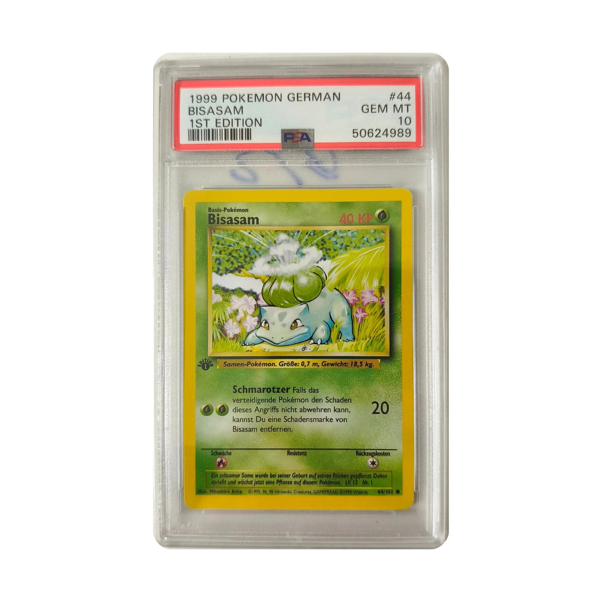 Pokémon - Bisasam #44 (German Base Set) – PSA 10 Gem Mint
