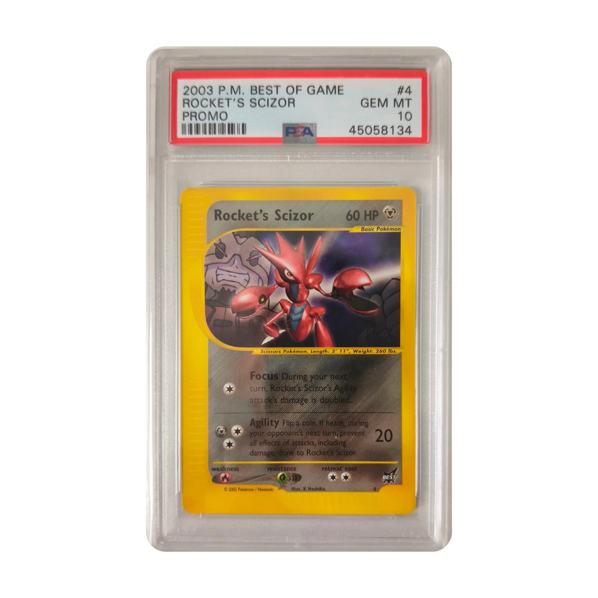 Pokémon - Rocket's Scizor #4 (Best of Game) – PSA 10 Gem Mint