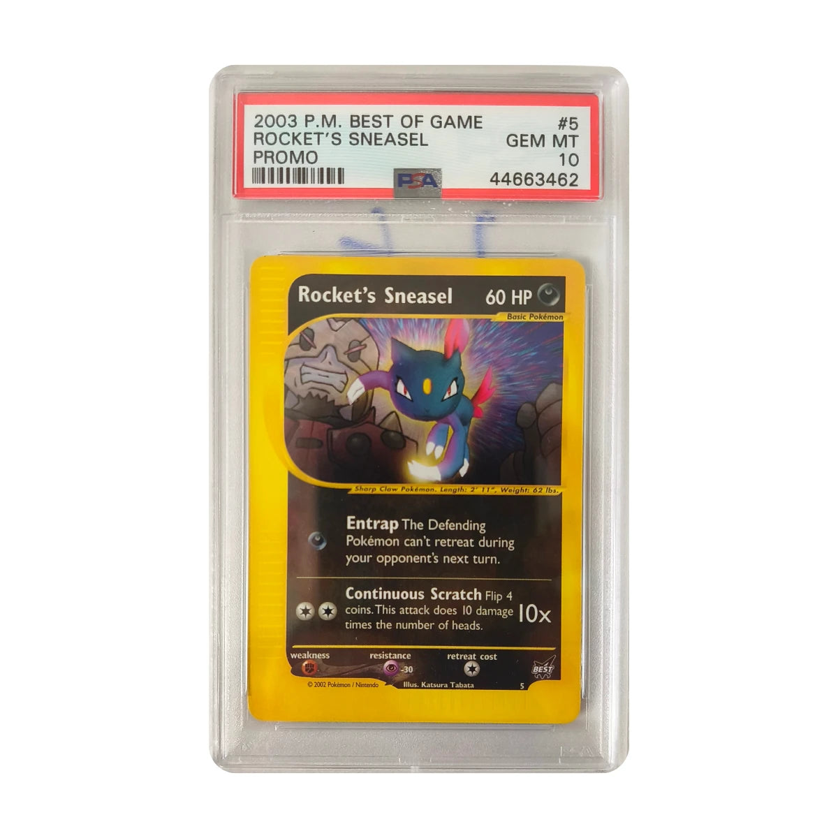 Pokémon - Rocket's Sneasel #5 (Best of Game Promo) – PSA 10 Gem Mint