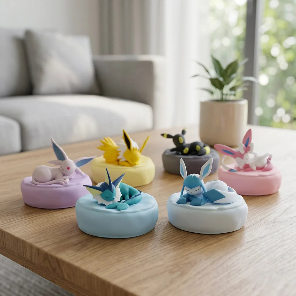 Pokémon Eeveelutions Sleeping Series Blind Box – Figurines de collection Évoli et ses évolutions