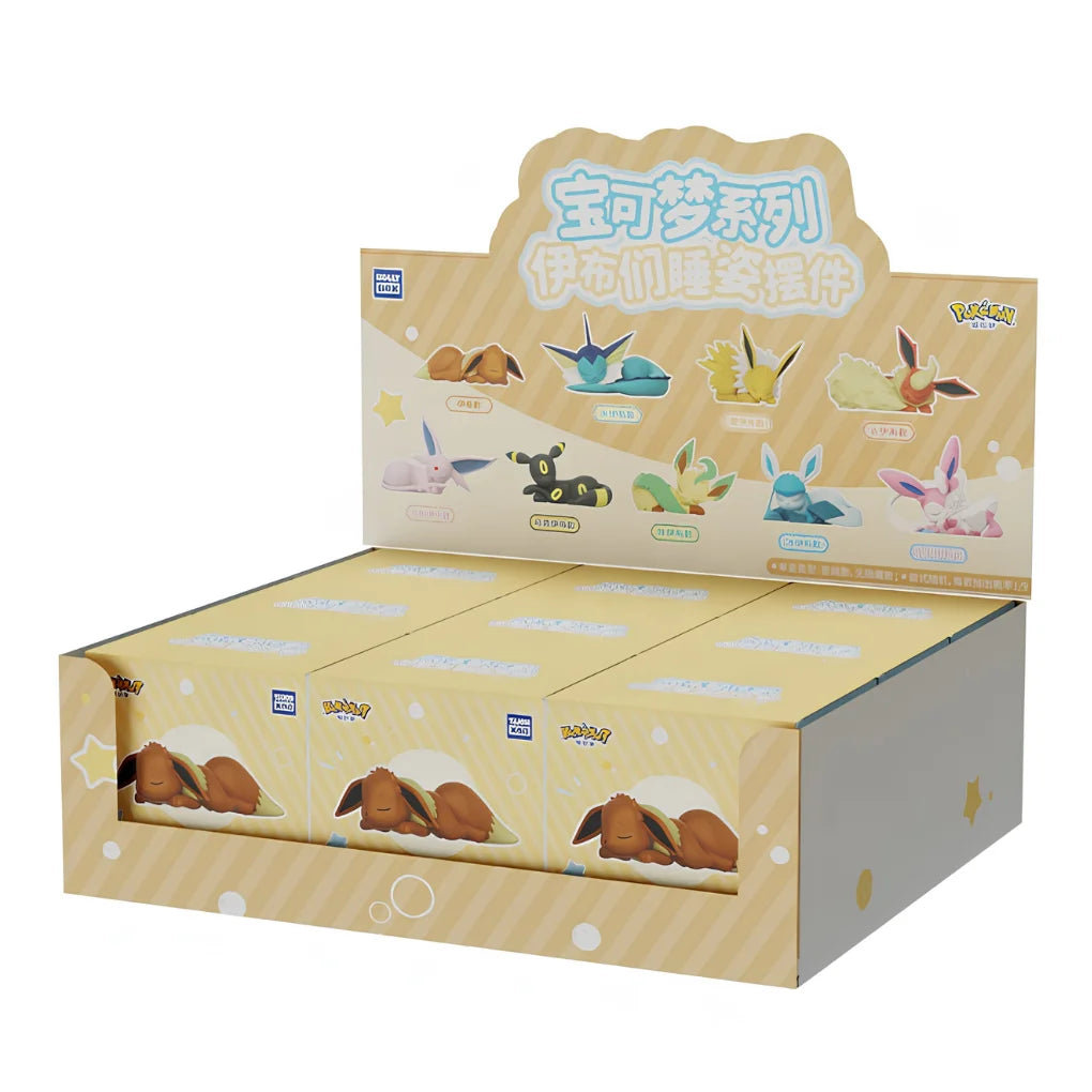 Pokémon Eeveelutions Sleeping Series Boîte aveugle CASE – Figurine de collection Évoli & évolutions