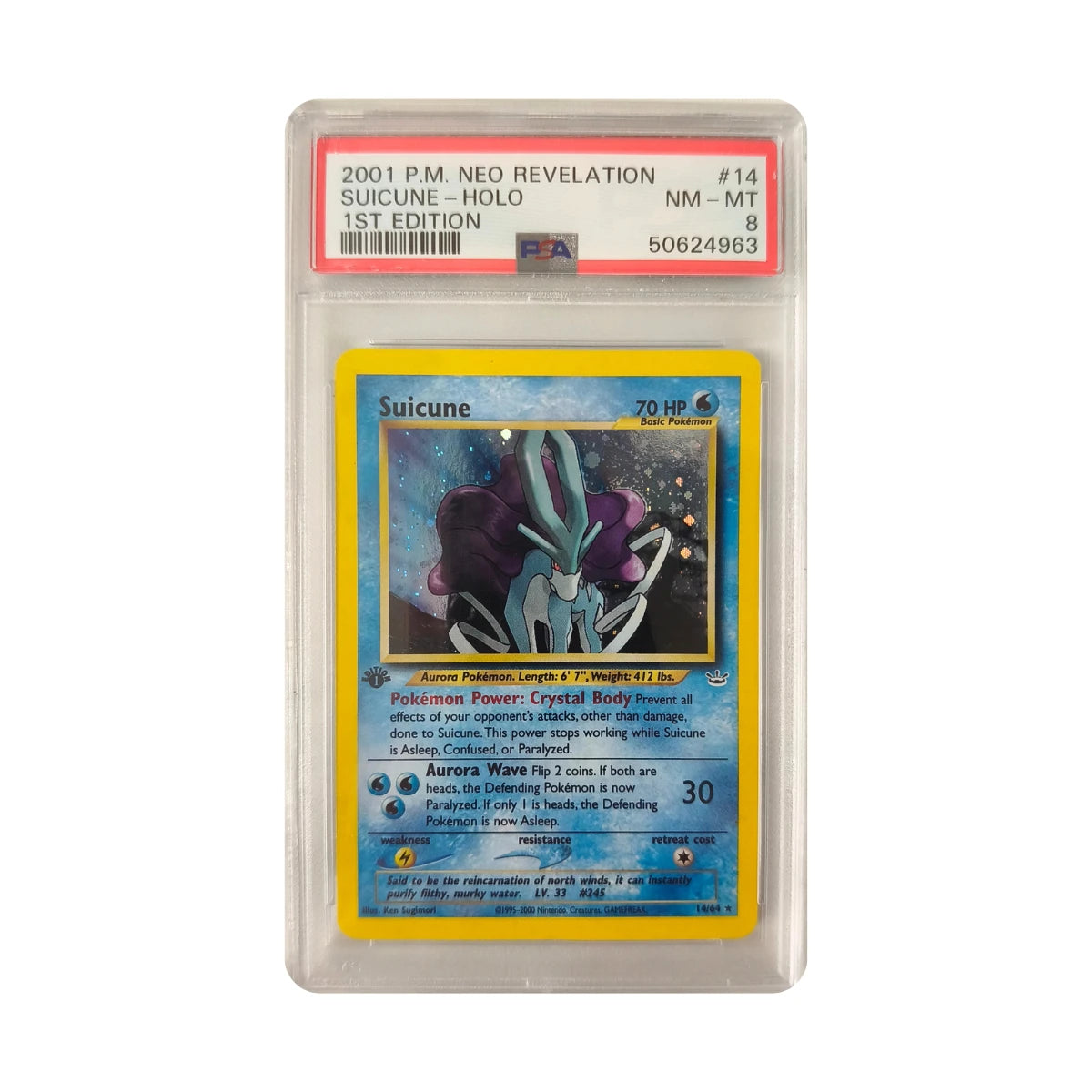 Pokémon - Suicune #14 (Neo Revelation) – PSA 8 NM-MT