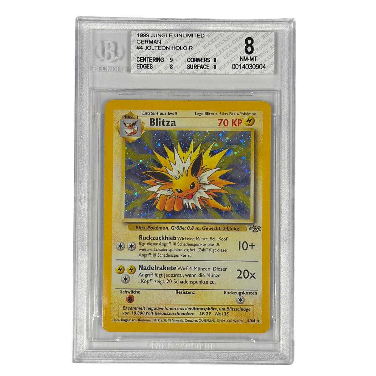 Pokémon - Blitza Holo #4/64 (Jungle Unlimited) – BGS 8 Near Mint-Mint