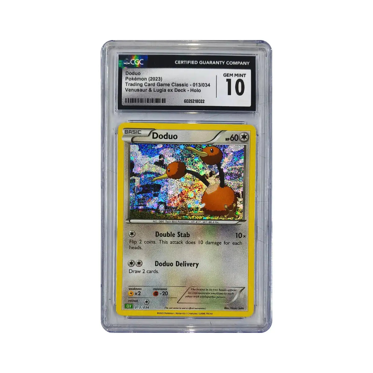 Pokémon - Doduo #013/034 (Pokémon Trading Card Game Classic) – CGC 10 Gem Mint