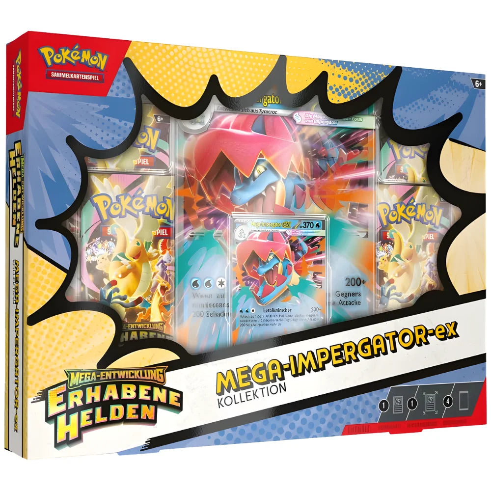 Pokémon - Mega Entwicklung Erhabene Helden – Mega Impergator ex Kollektion - DE