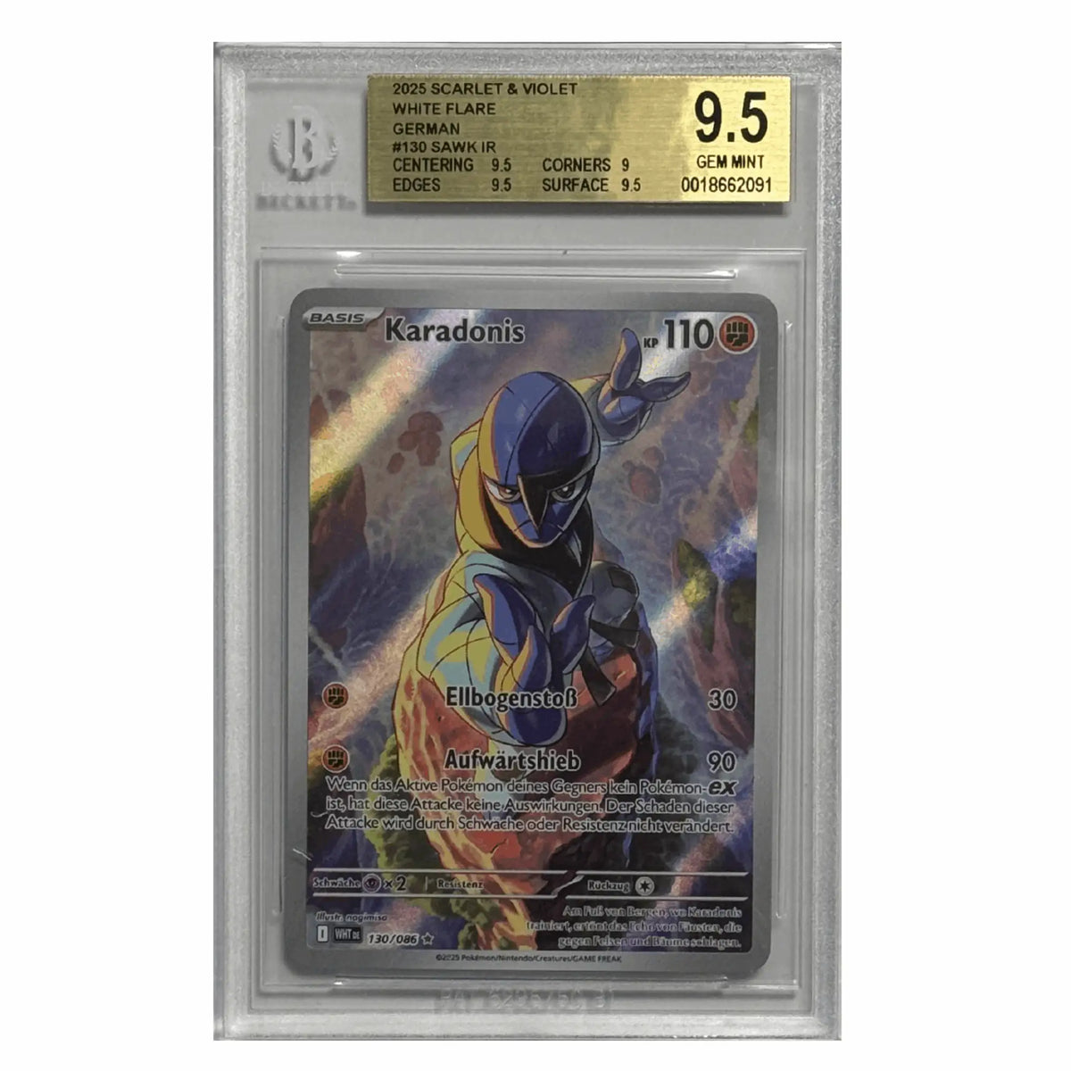 Pokémon – Karadonis IR #130 (White Flare) – BGS 9.5 Gem Mint