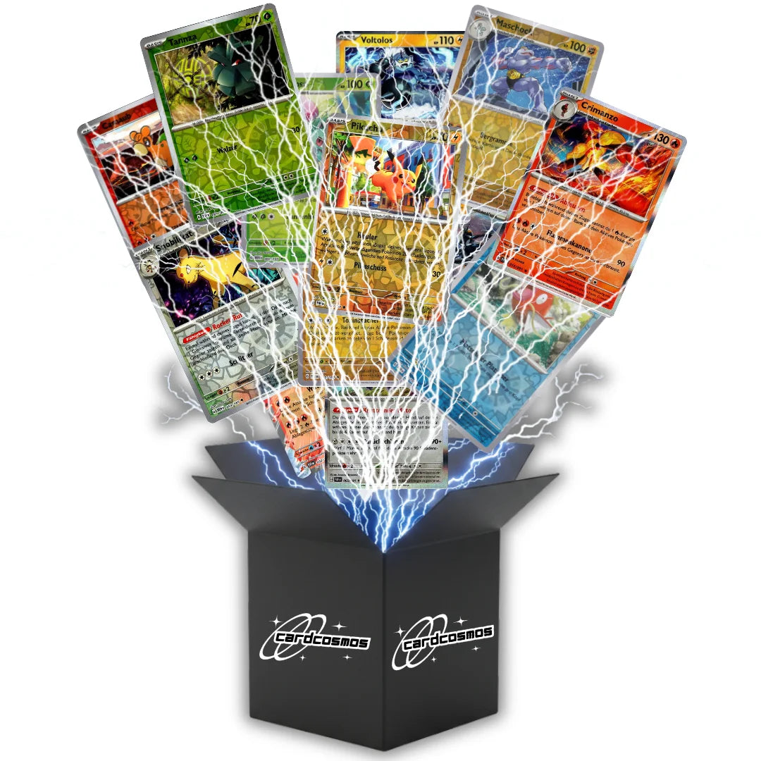 Pokémon Holo Set de cartes Allemand – 100 cartes Holo & Reverse holo + 100 Protège cartes