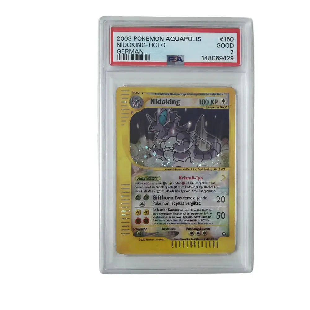 Pokémon - Nidoking #150/147 (Aquapolis Holo) – PSA 2 GOOD