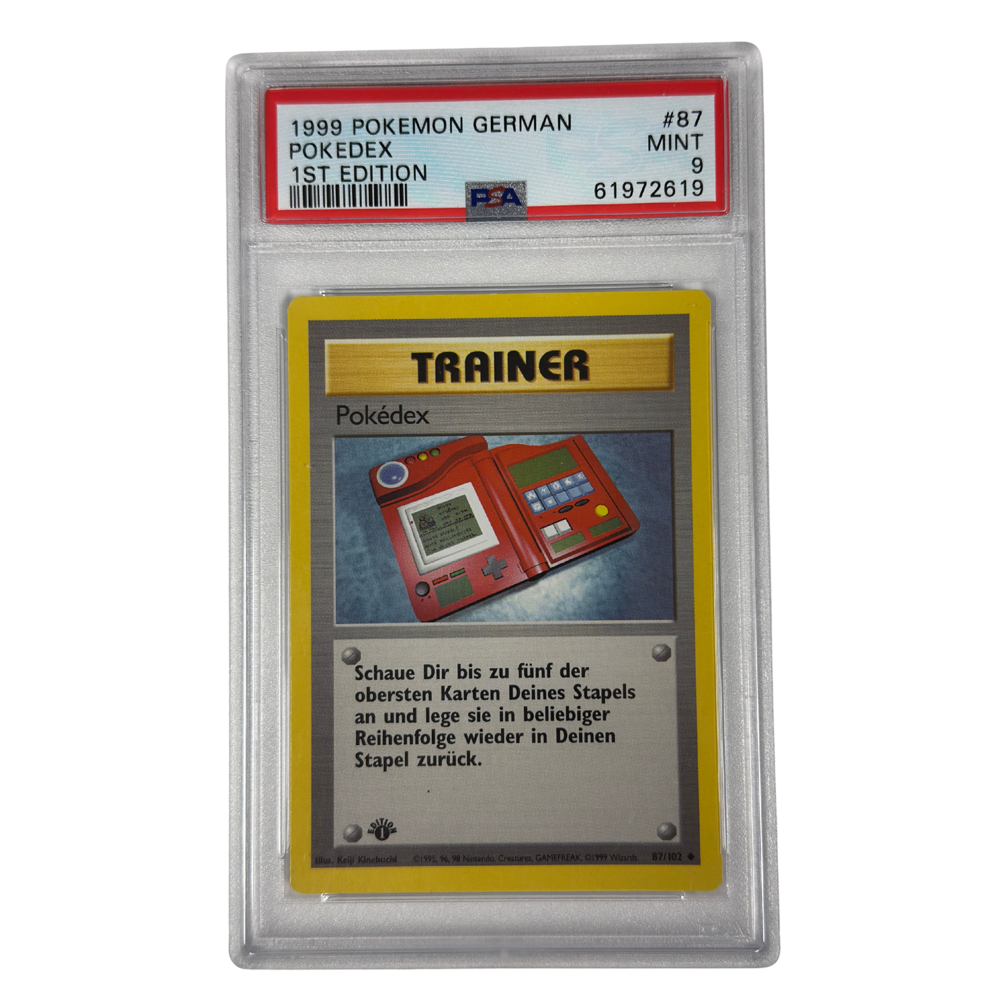 Pokémon - Pokédex 1ère édition #87/102 Set de Base (1999) Allemand – PSA 9 Mint