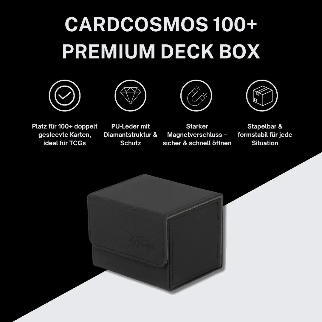 cardcosmos - 100+ Premium Deck Box - Schwarz