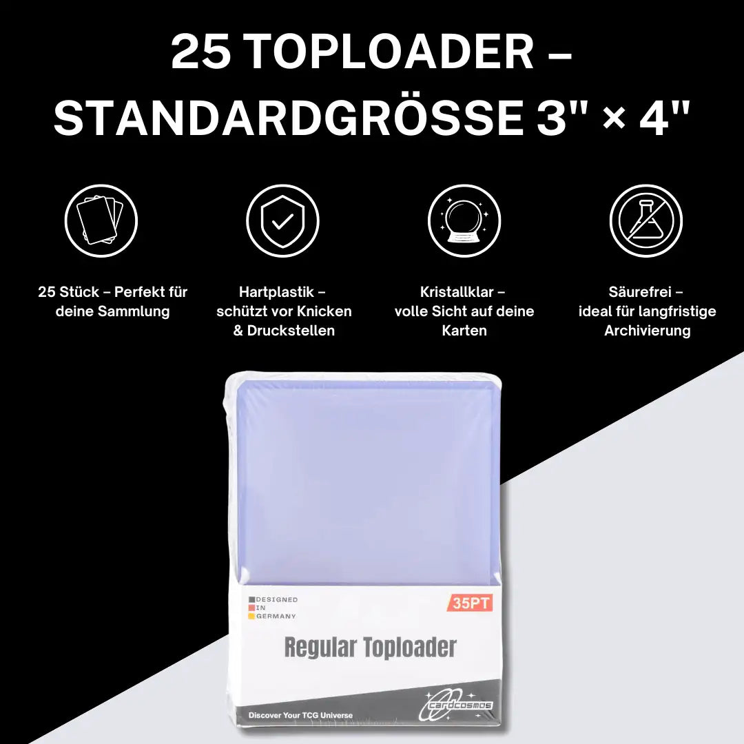 cardcosmos - 3" x 4" Regular Top Loader | 25 stk