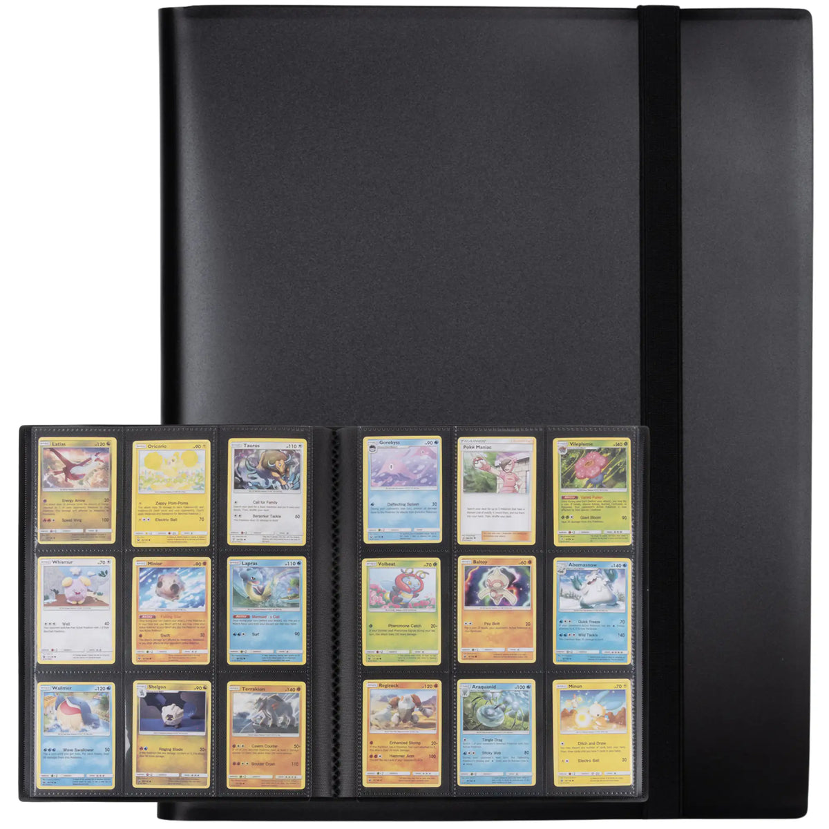 cardcosmos - 9 Pocket Basic Strap Binder - Schwarz