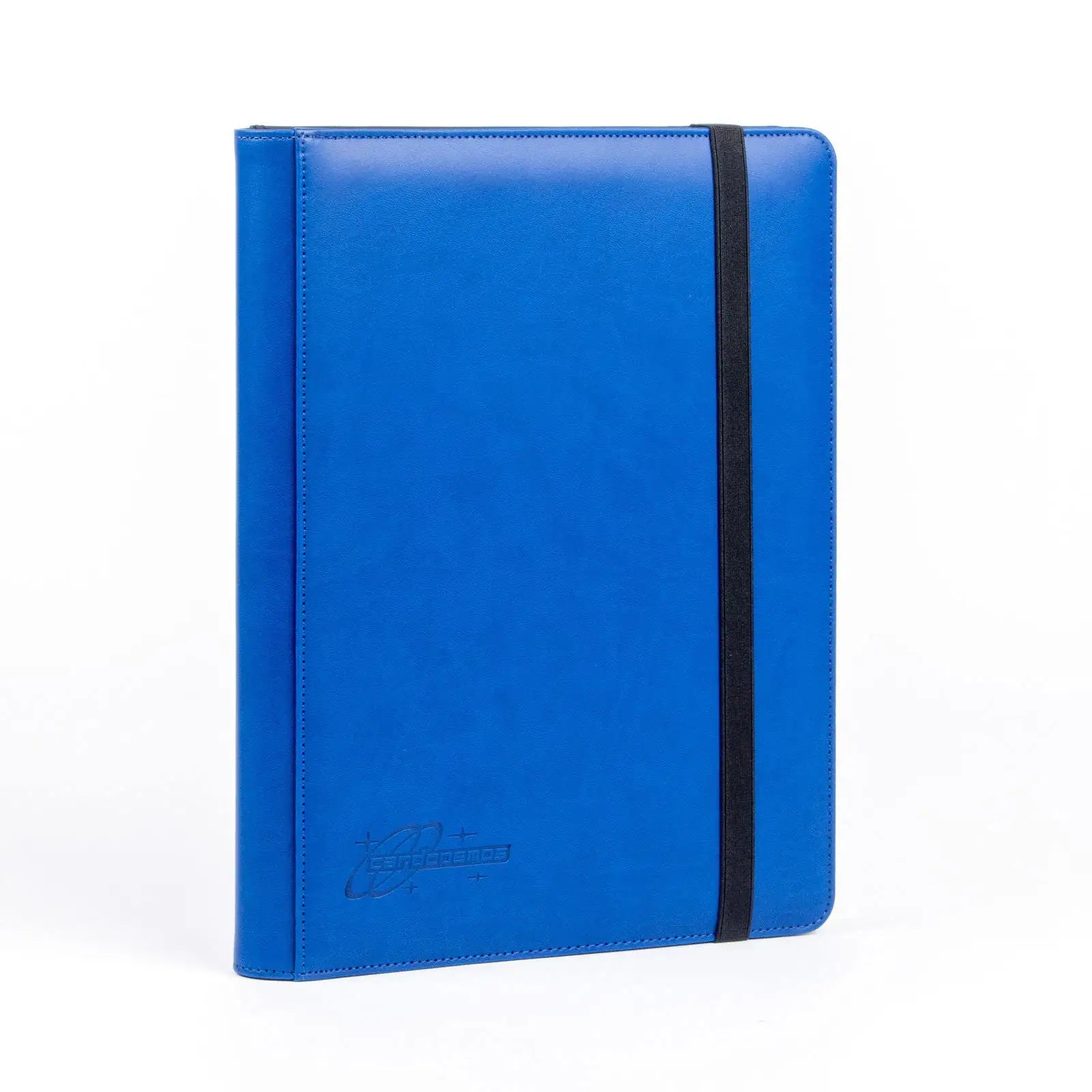 cardcosmos - 9 Pocket Strap Premium Leather Binder - Dunkelblau