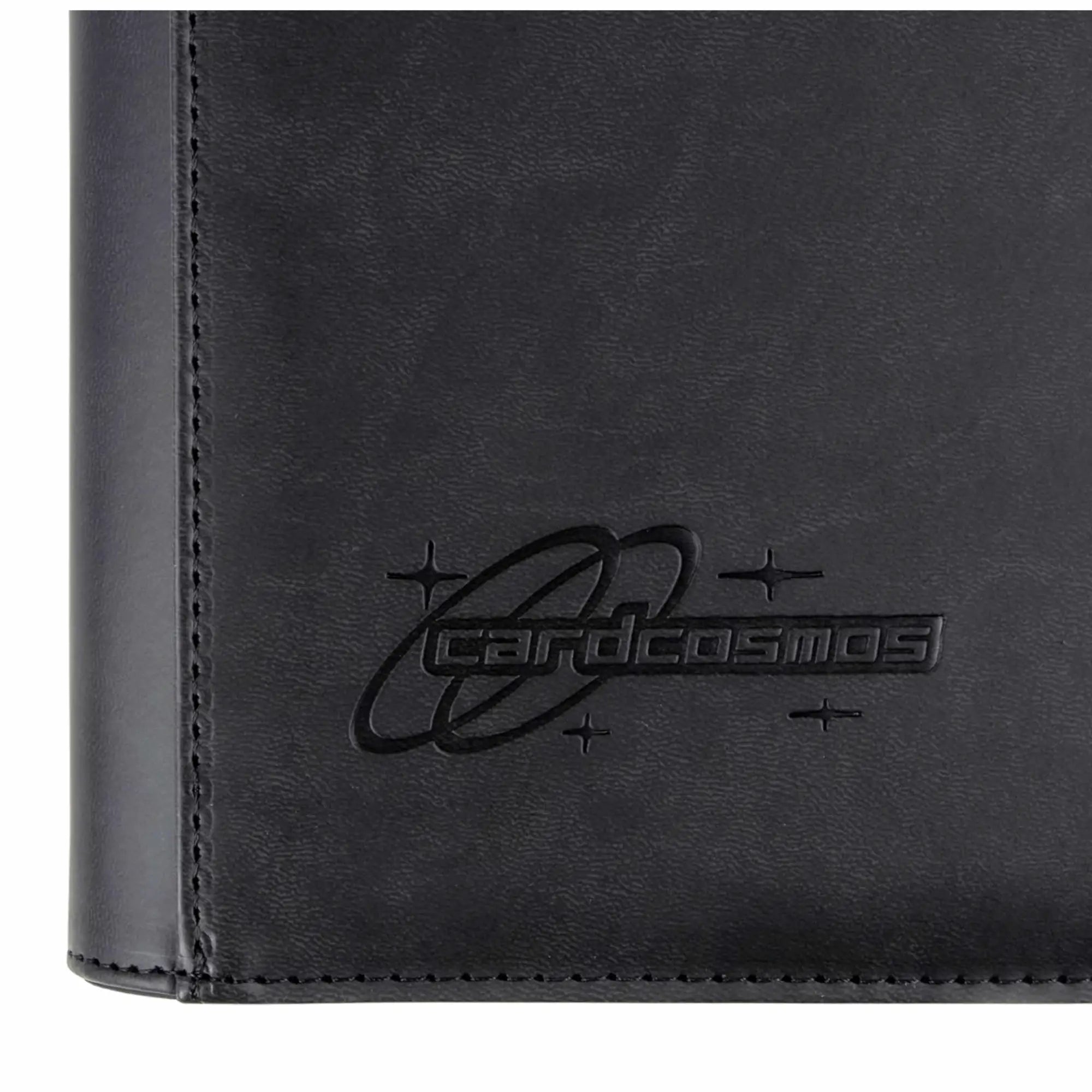 cardcosmos - 9 Pocket Strap Premium Leather Binder - Schwarz