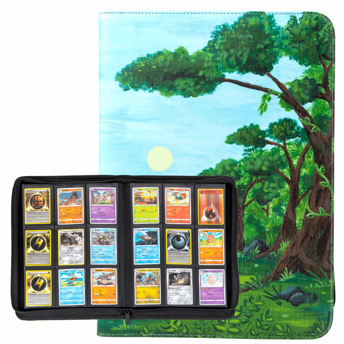 cardcosmos - Artwork 9 Pocket Zip Binder - Forest Sunrise