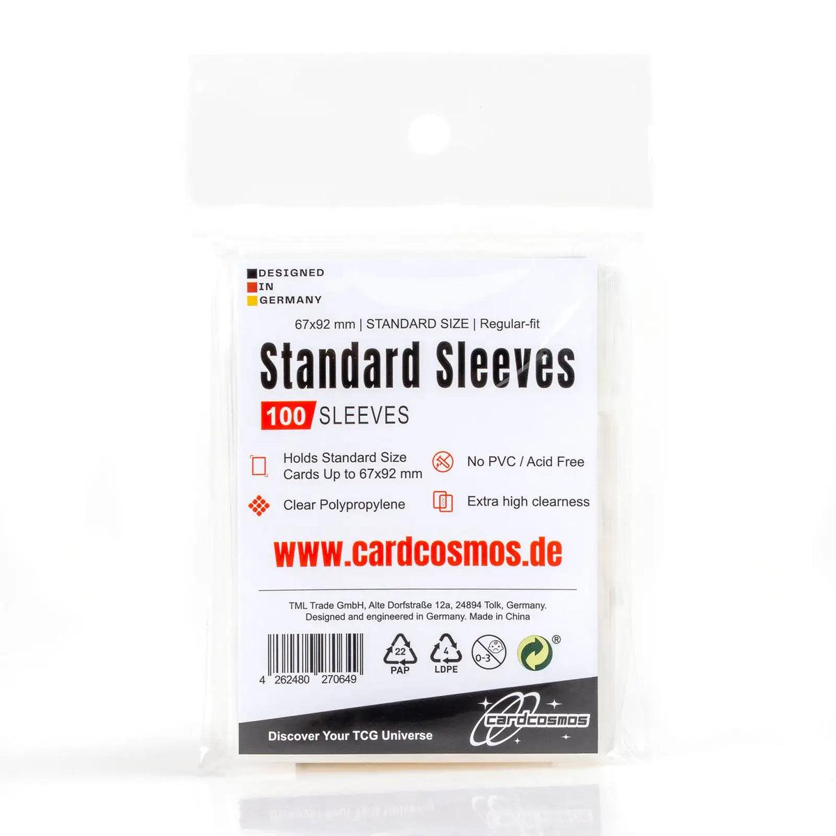 cardcosmos - Standard Soft Sleeves | 100stk